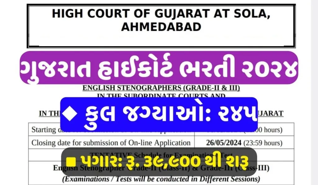 Gujarat High Court 1318 Recruitment 2024
